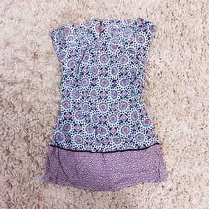 Floral mosaic exotic boho chic sleeveless top